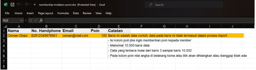 Impor Data Pelanggan Bliss